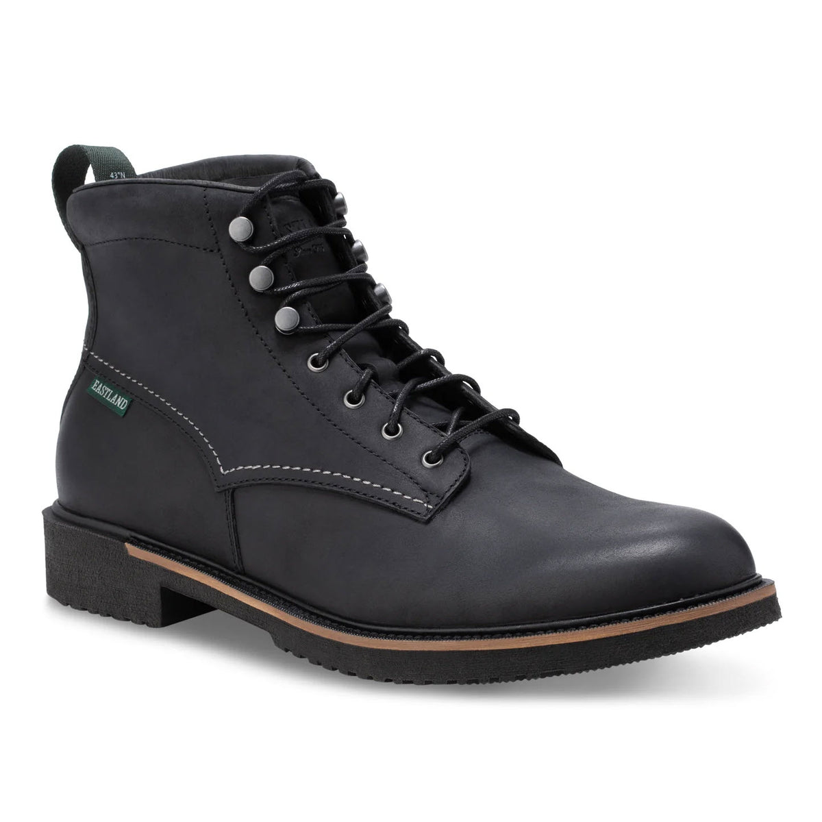 EASTLAND ALLAGASH STANDARD PLAIN TOE BOOT BLACK - MENS