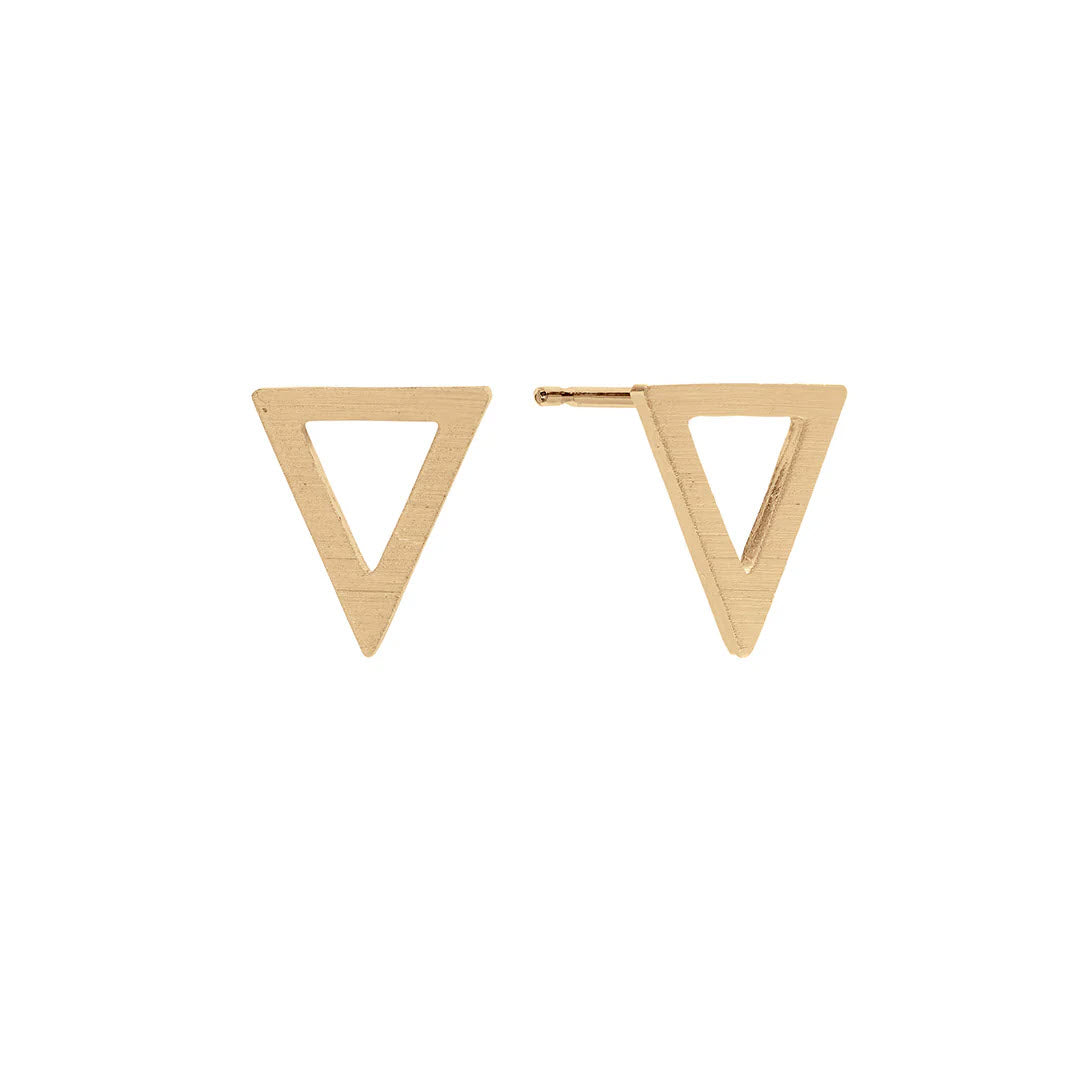 PRYSM PEYTON TRIANGLE EARRING STUDS GOLD