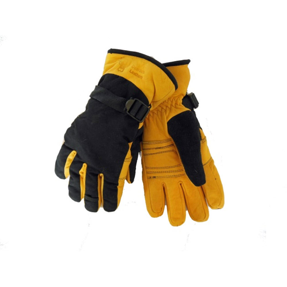 DEERFIELD LEATHERS DEERSKIN SKI GLOVE BLACK/TAN - MENS