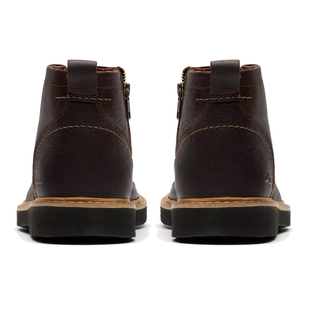 CLARKS WELTRIDGE SIP CHUKKA BOOT DARK BROWN LEATHER - MENS