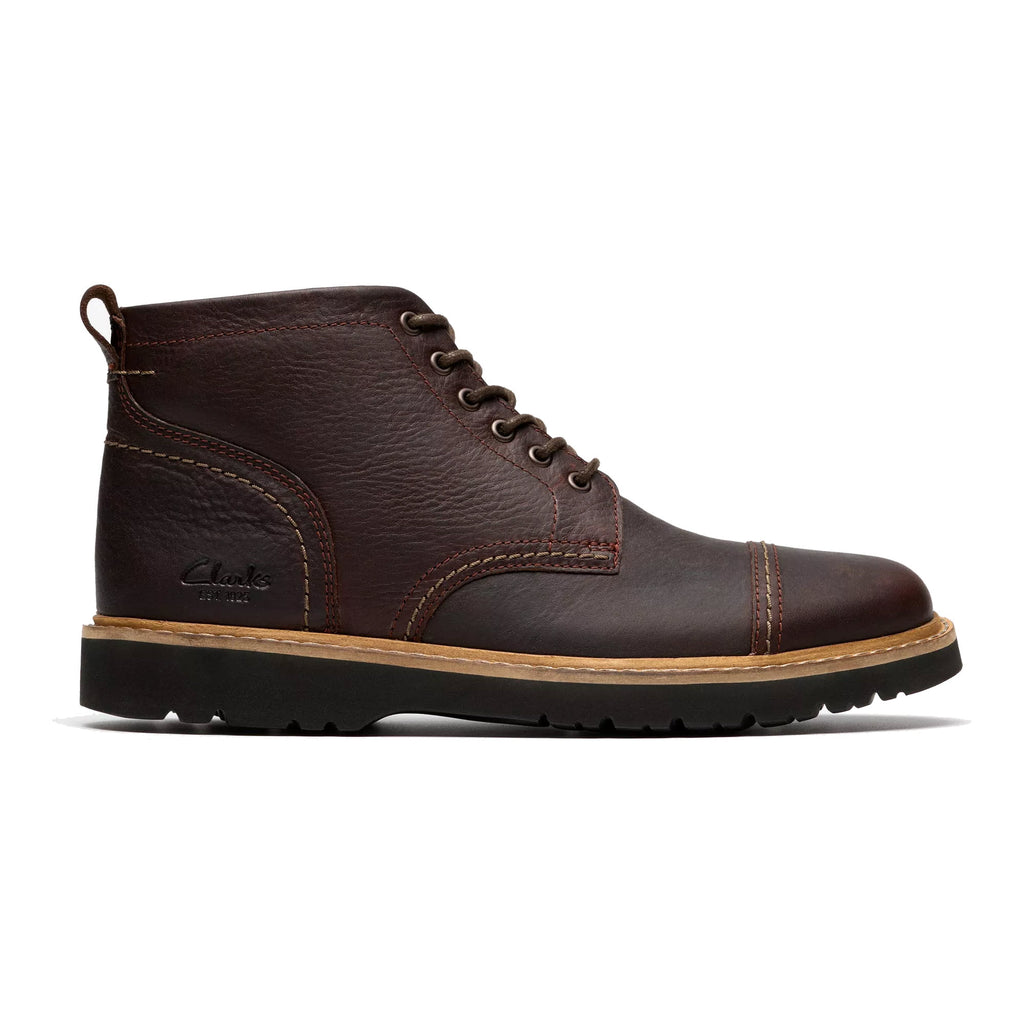 Clarks Men\'s Brown Leather Chukka Boots - Dark Brown Clarks 15522 Mens Size 10.5 M US Chukka Desert Boots Brown  main image 2