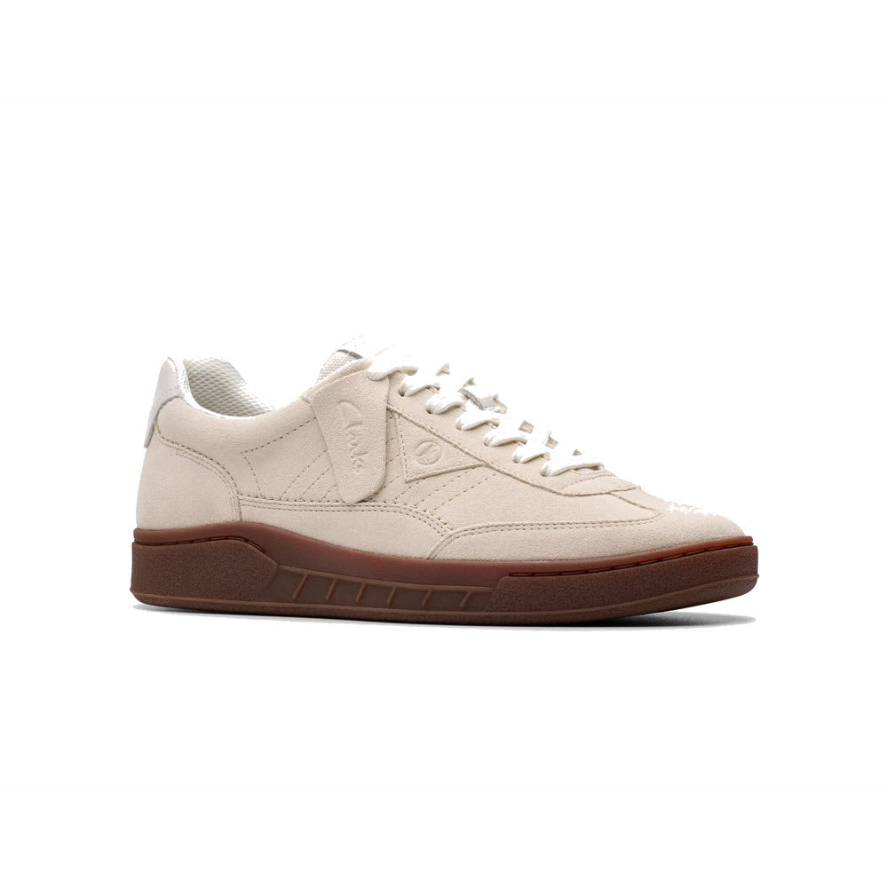 CLARKS RALLY ACE LACE OXFORD OFF WHITE SUEDE - MENS