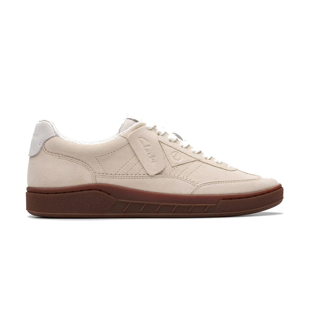 CLARKS RALLY ACE LACE OXFORD OFF WHITE SUEDE - MENS