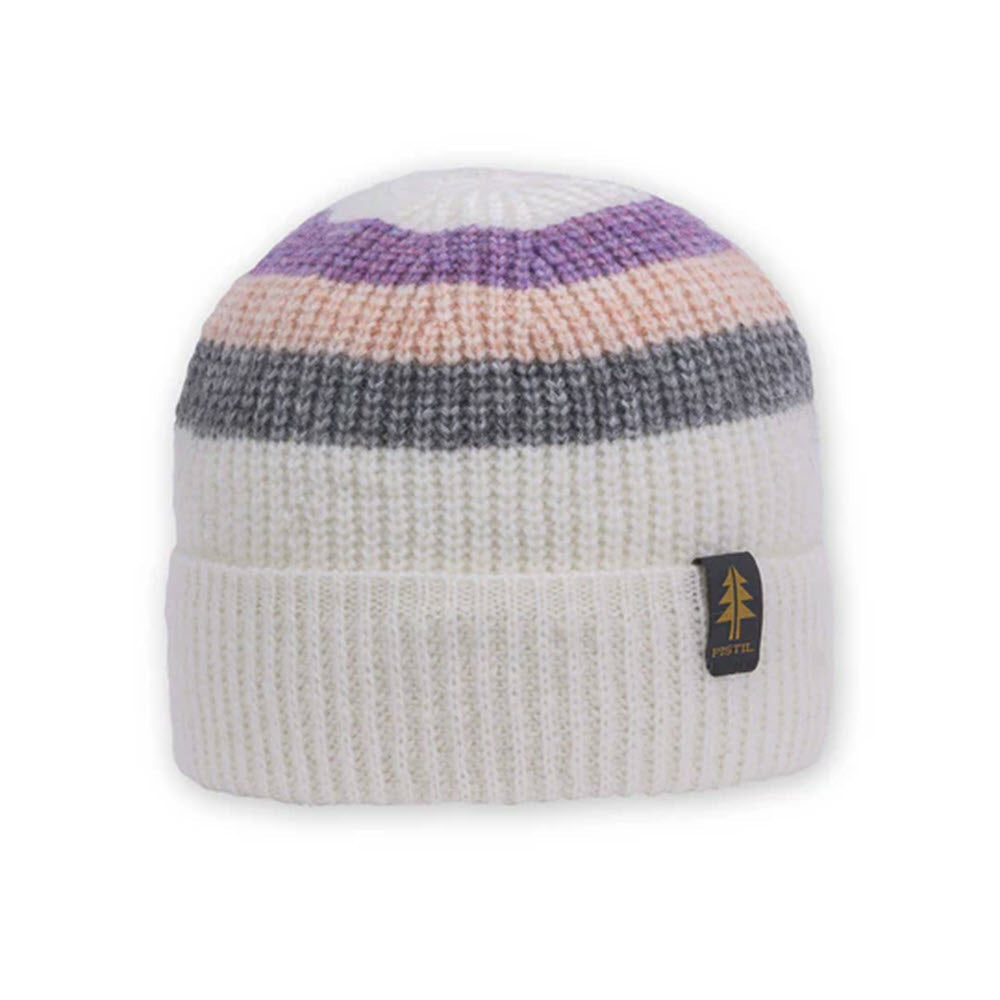 PISTIL DOMINOE BEANIE HAT WHITE