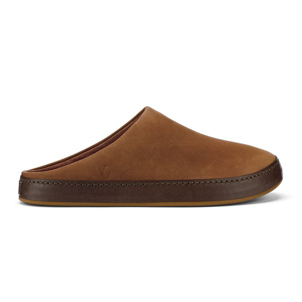 OLUKAI KU'U MULE SLIPPER SUEDE TOFFEE DARK JAVA - MENS