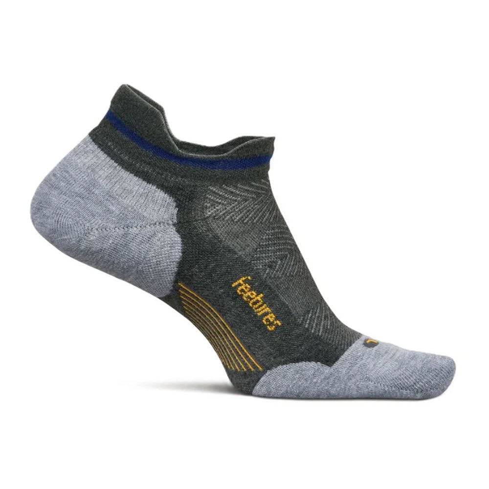 FEETURES ELITE MAX CUSHION NO SHOW TAB SOCKS IRON SEAL