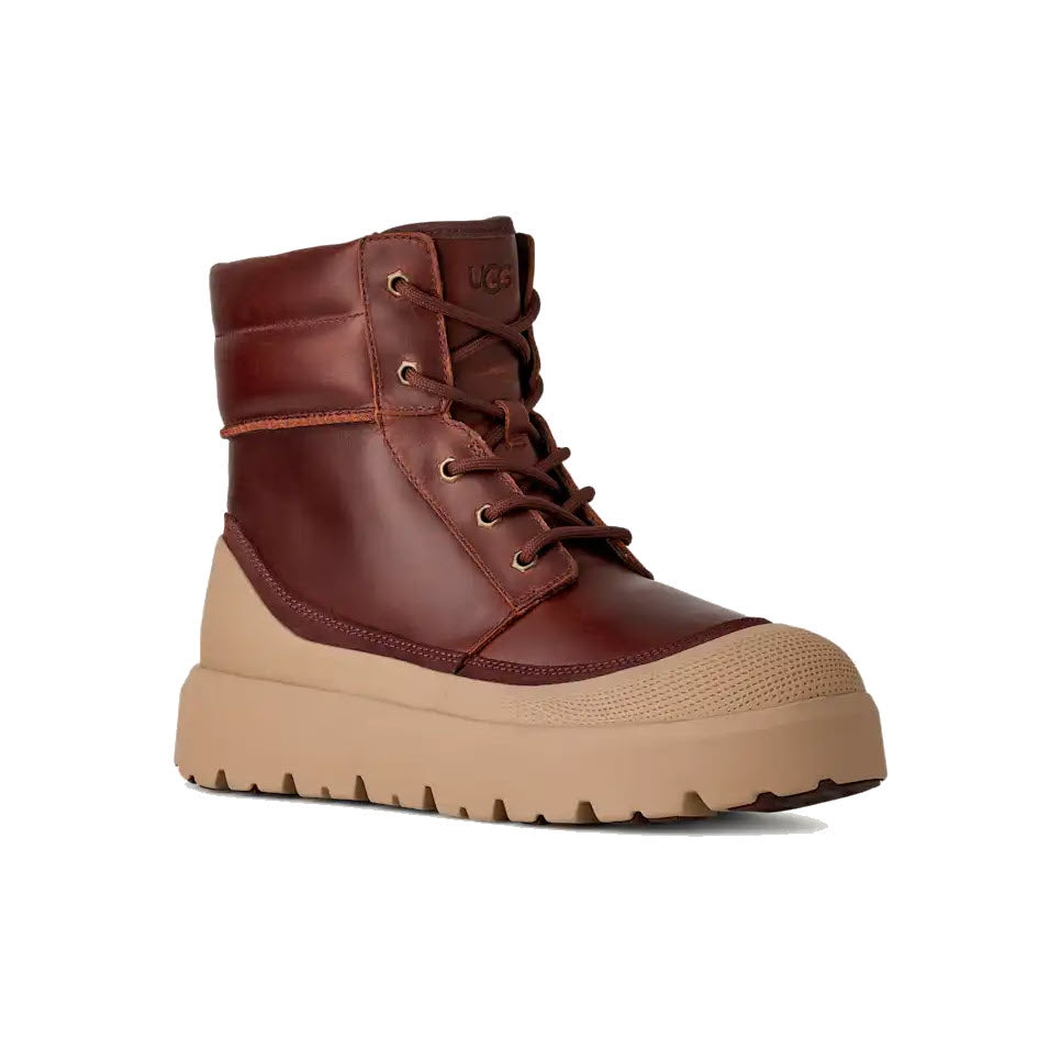 UGG NEUMAL HIGH WEATHER HYBRID WATERPROOF BOOT CORDOVAN WHITE PEPPERCORN - MENS