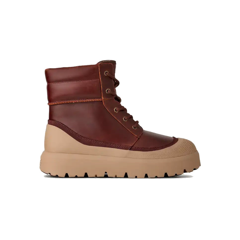 UGG NEUMAL HIGH WEATHER HYBRID WATERPROOF BOOT CORDOVAN WHITE PEPPERCORN - MENS