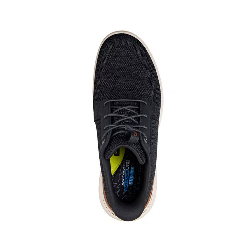 SKECHERS ARCH FIT STERLING RAMONE SLIP INS BUNGEE LACE BLACK - MENS