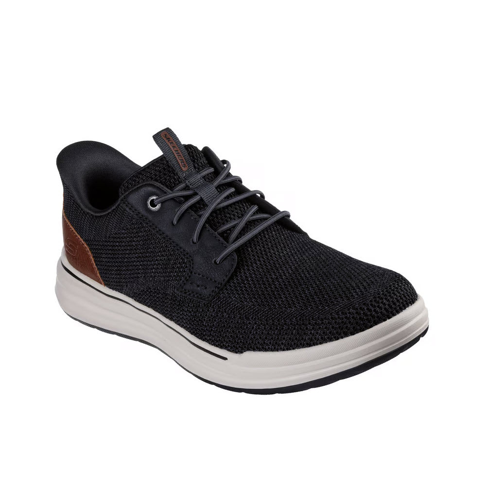 SKECHERS ARCH FIT STERLING RAMONE SLIP INS BUNGEE LACE BLACK - MENS