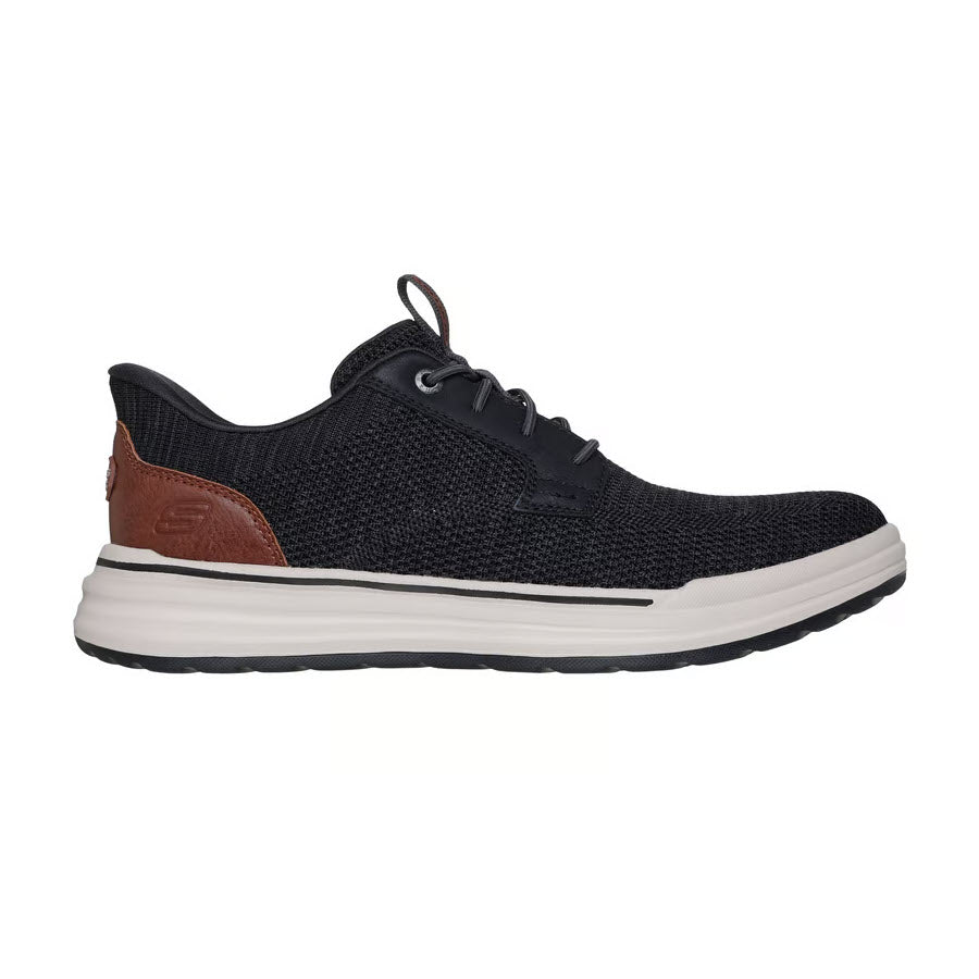 SKECHERS ARCH FIT STERLING RAMONE SLIP INS BUNGEE LACE BLACK - MENS