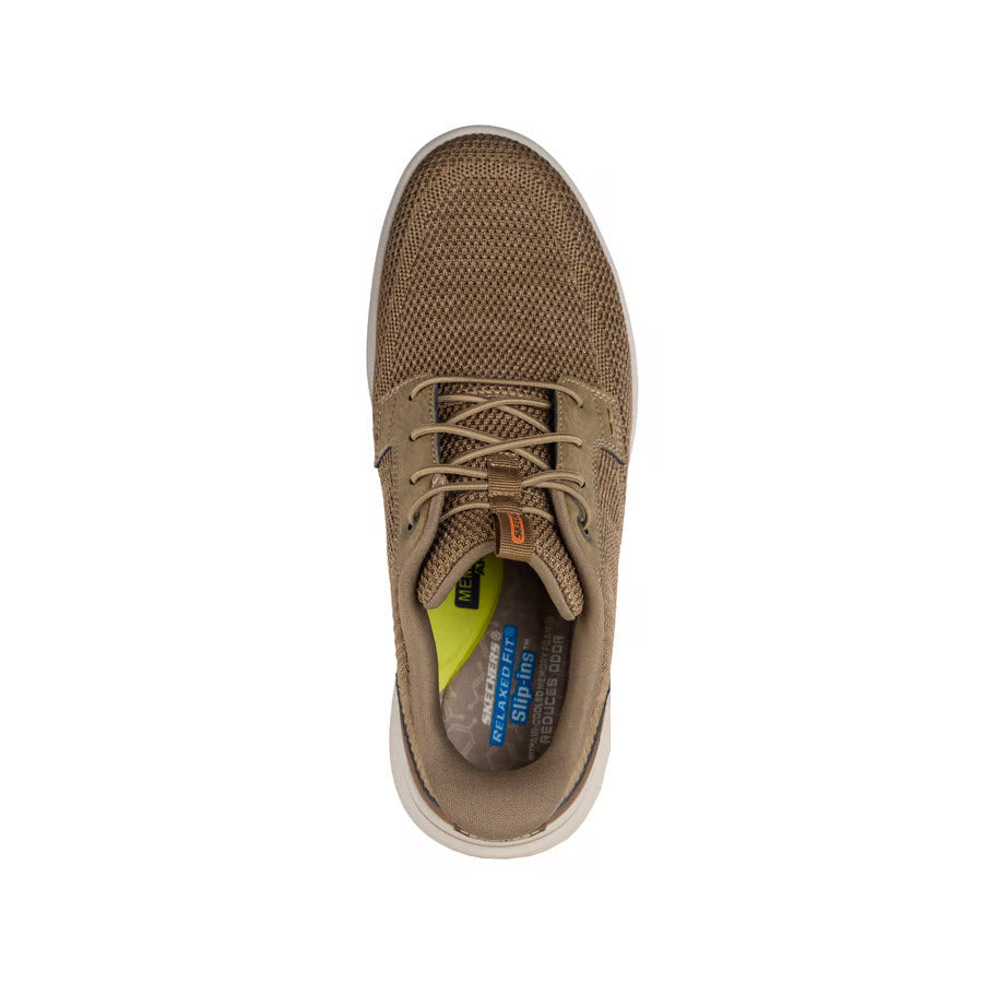 SKECHERS ARCH FIT STERLING RAMONE SLIP INS BUNGEE LACE TAUPE - MENS