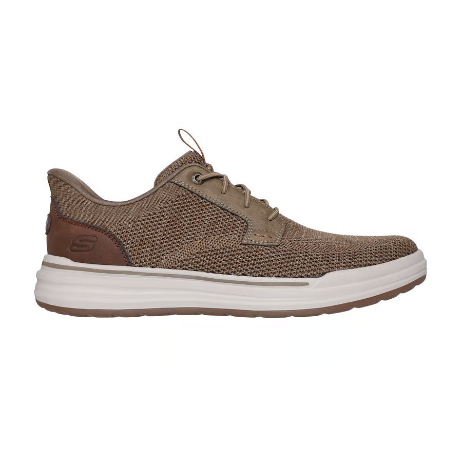 SKECHERS ARCH FIT STERLING RAMONE SLIP INS BUNGEE LACE TAUPE - MENS