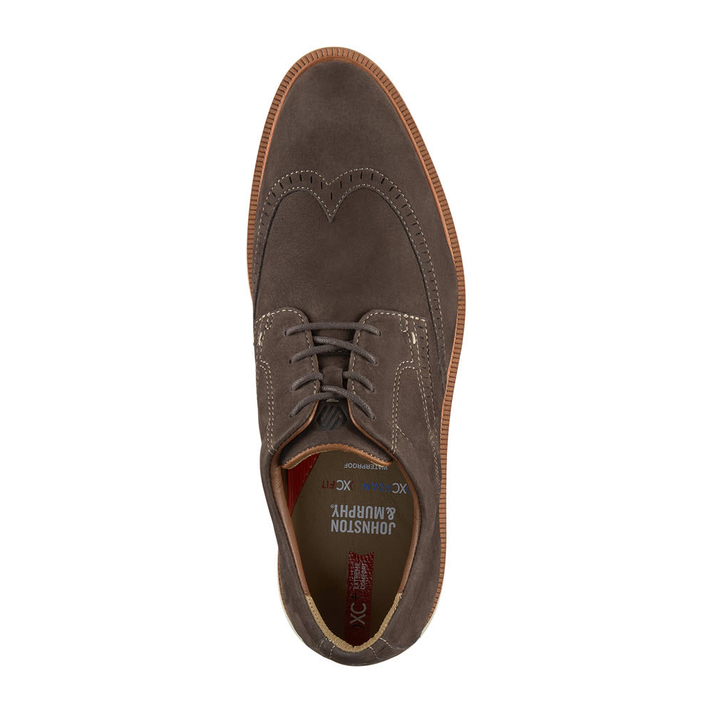 JOHNSTON & MURPHY XC+ PARKER WINGTIP OXFORD BROWN - MENS