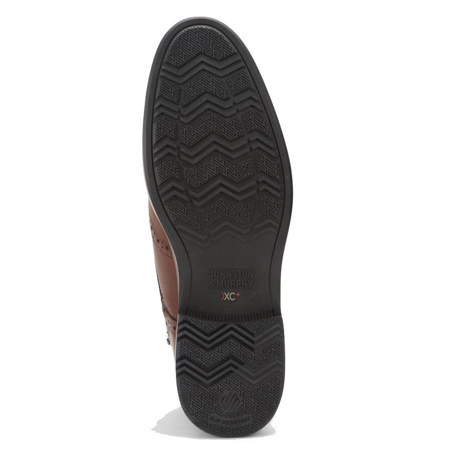 JOHNSTON & MURPHY XC+ DURHAM EMBOSSED WINGTIP LINED WATERPOOF BOOT COGNAC - MENS