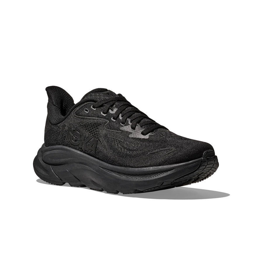 HOKA CLIFTON 10 BLACK/BLACK - WOMENS