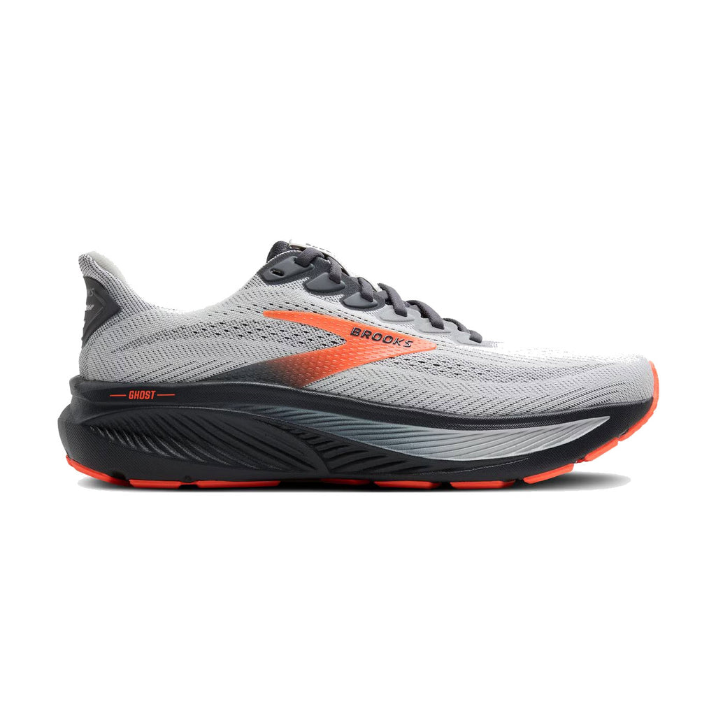 BROOKS GHOST 17 OYSTER MUSHROOM/ORANGE/EBONY - MENS - Lamey