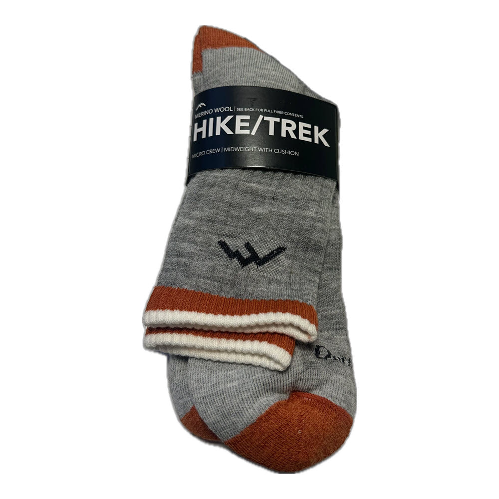 DARN TOUGH MICRO CREW SOCKS HIKER FLINT - MENS