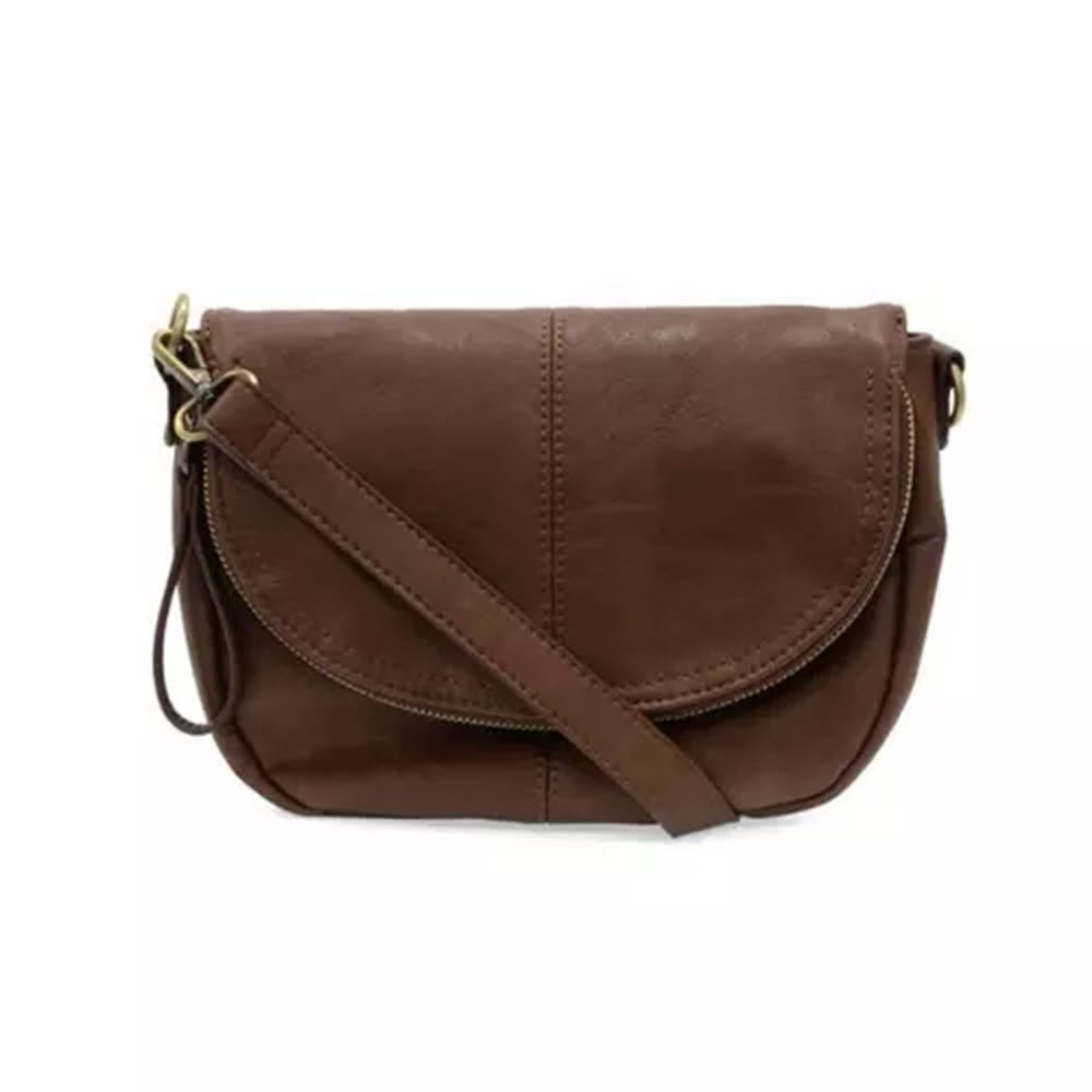 JOY SUSAN HELENE SMALL SADDLE CROSSBODY BAG WALNUT