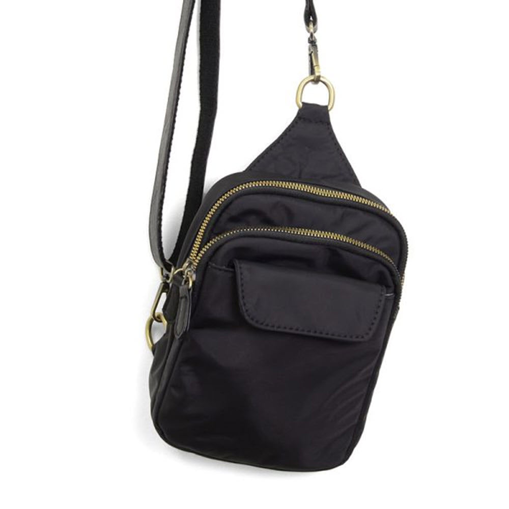 JOY SUSAN CELIA NYLON TRAVEL SLING BAG BLACK