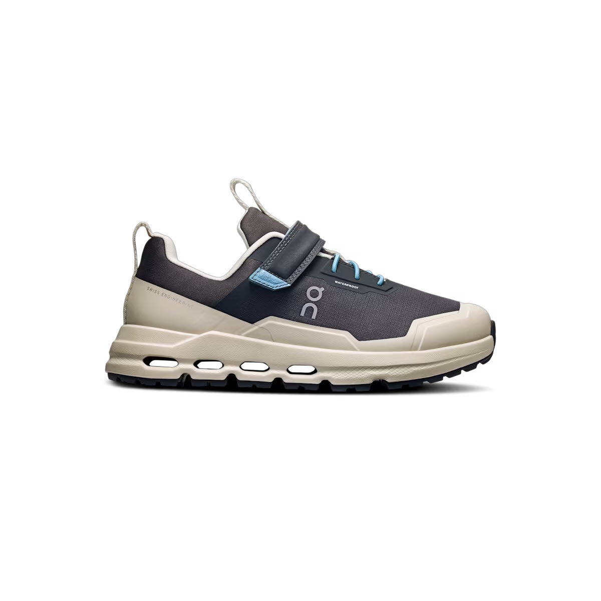 ON RUNNING CLOUD HERO WATERPROOF ECLIPSE PEARL - KIDS