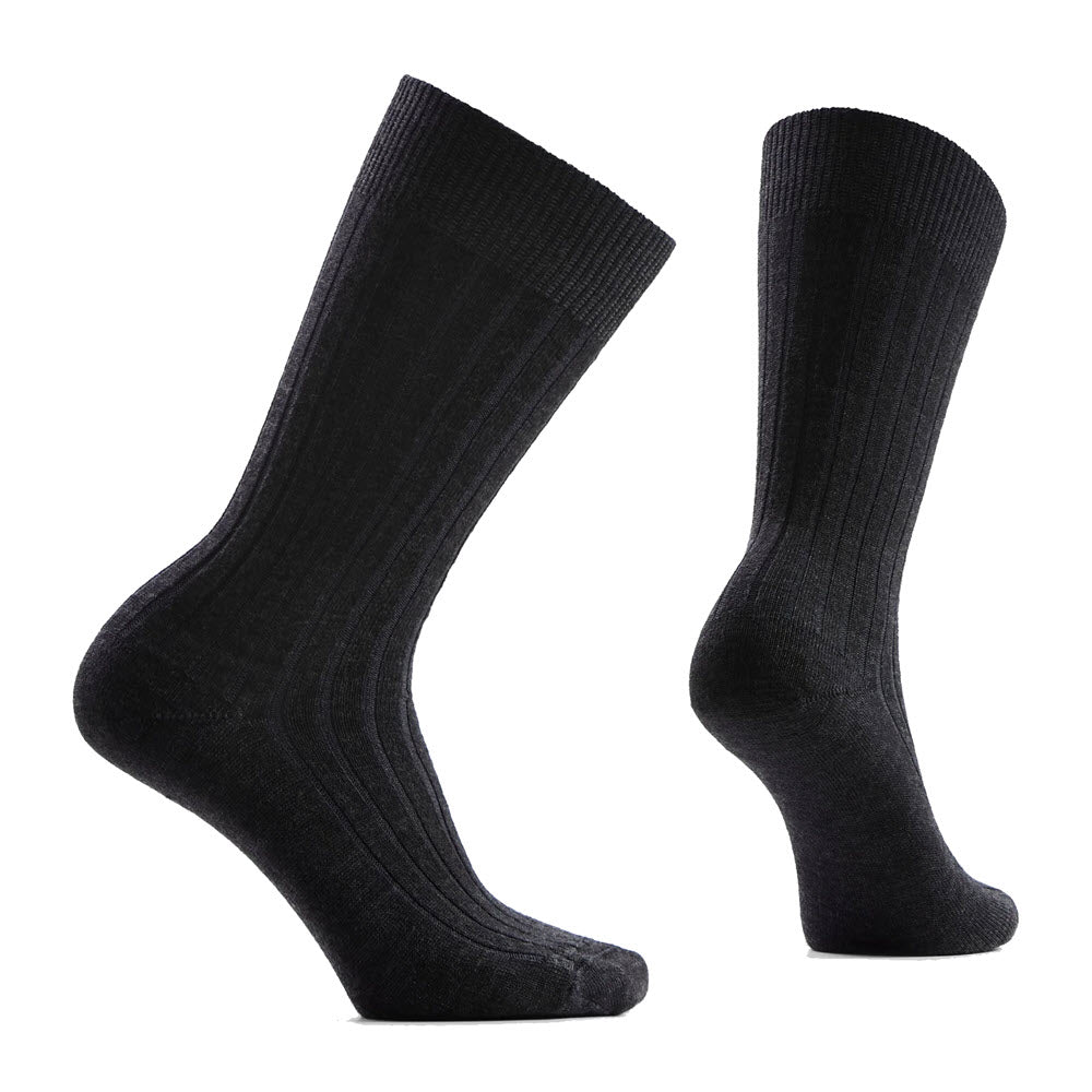 SMARTWOOL SLOUCHY RIB TALL CREW SOCKS CHARCOAL - WOMENS