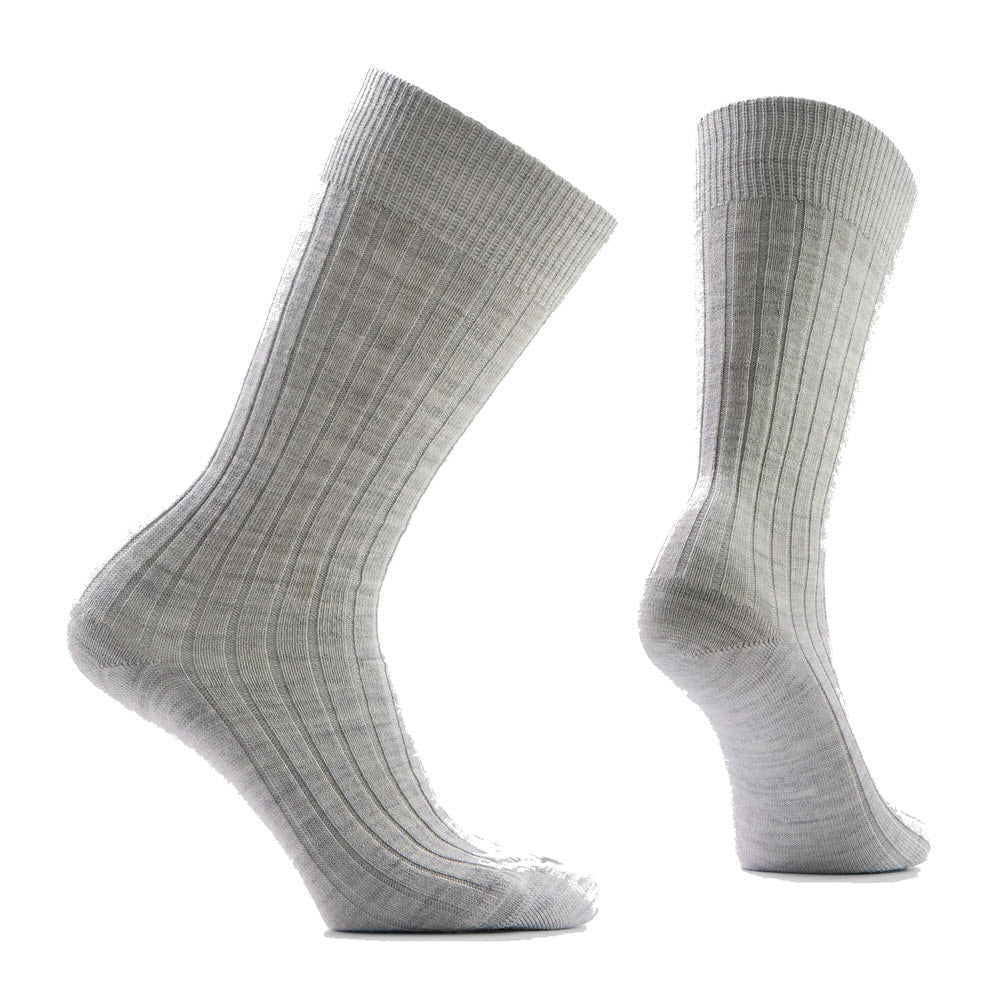 SMARTWOOL SLOUCHY RIB TALL CREW SOCKS ASH - WOMENS