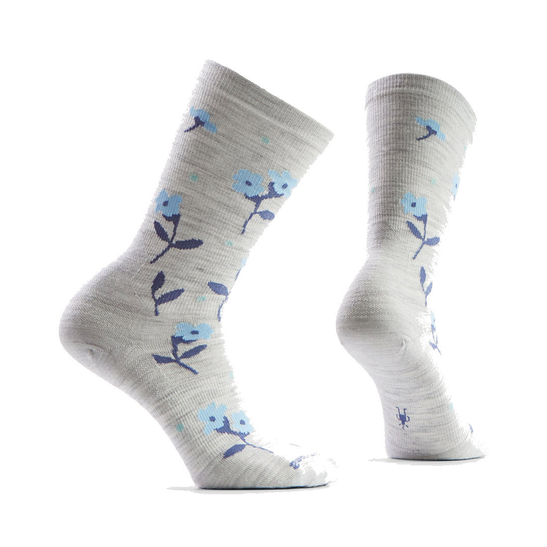 SMARTWOOL GARDEN GALA CREW SOCKS ASH - WOMENS