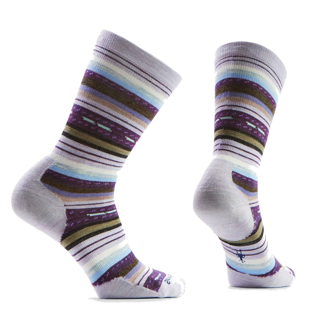 SMARTWOOL MARGARITA CREW SOCKS PURPLE IRIS - WOMENS