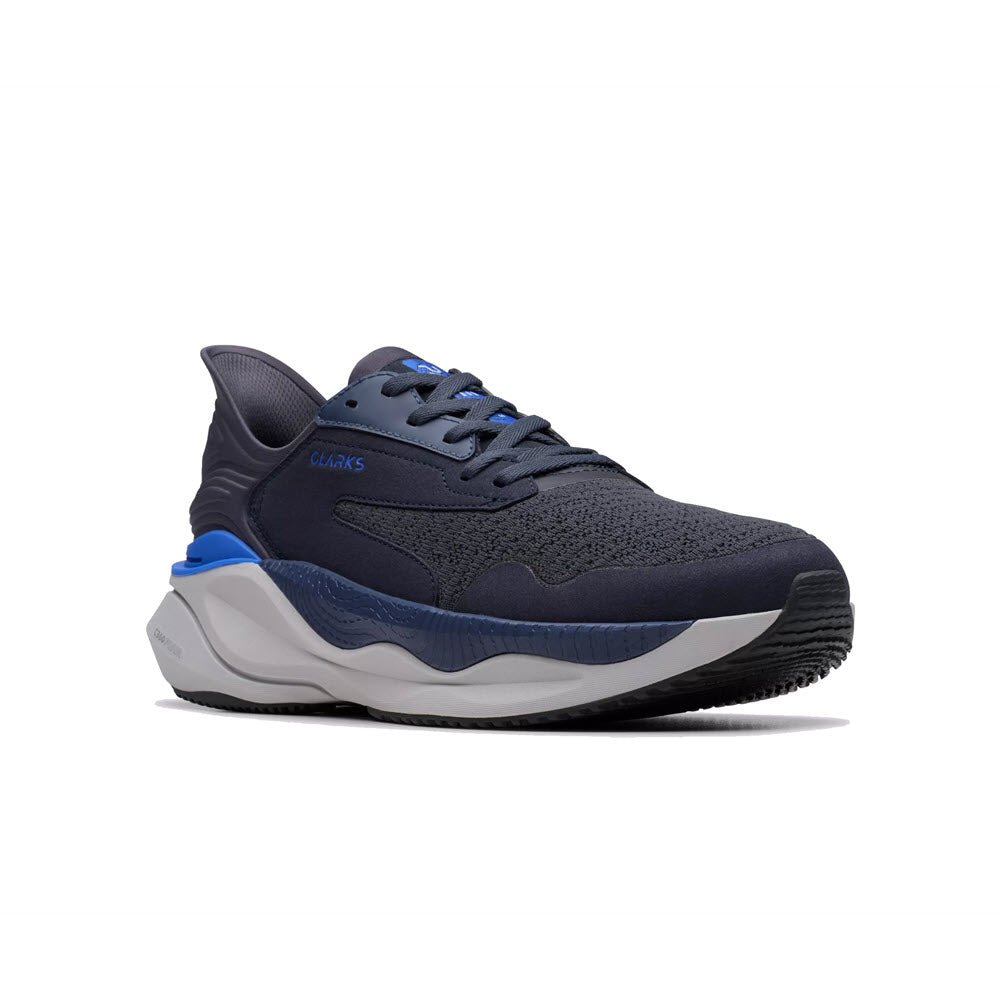 CLARKS PACE HANDS FREE SNEAKER NAVY - MENS