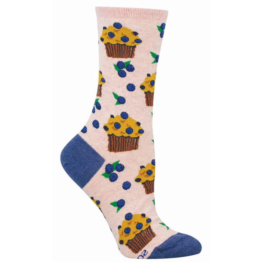 SOCKSMITH BERRY TASTY MUFFINS CREW SOCKS PINK - WOMENS