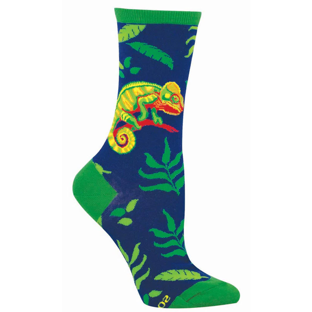 SOCKSMITH BRIGHT AS A CHAMELEON CREW SOCKS NAVY - WOMENS