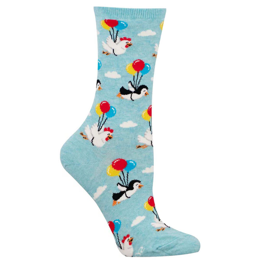 SOCKSMITH NO FLY LIST CREW SOCKS BLUE - WOMENS