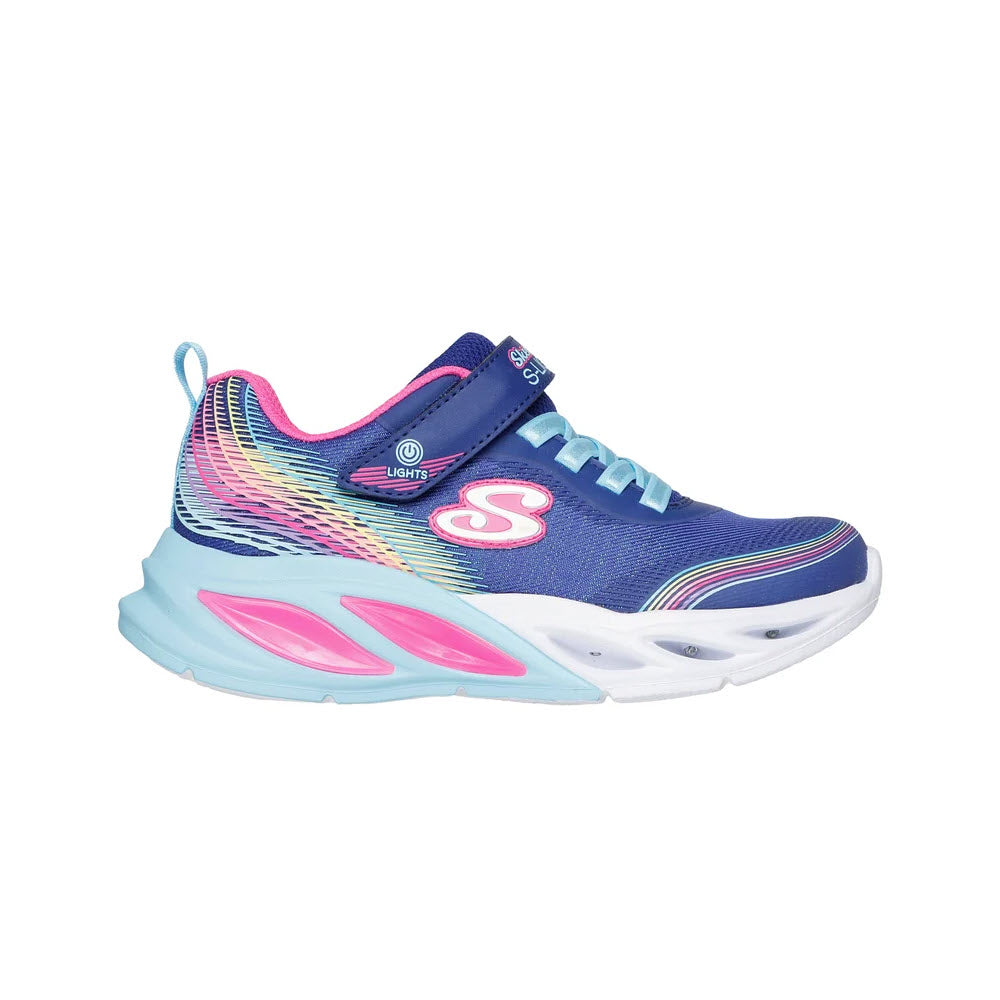SKECHERS COSMIC GLOW NAVY MULTI - KIDS