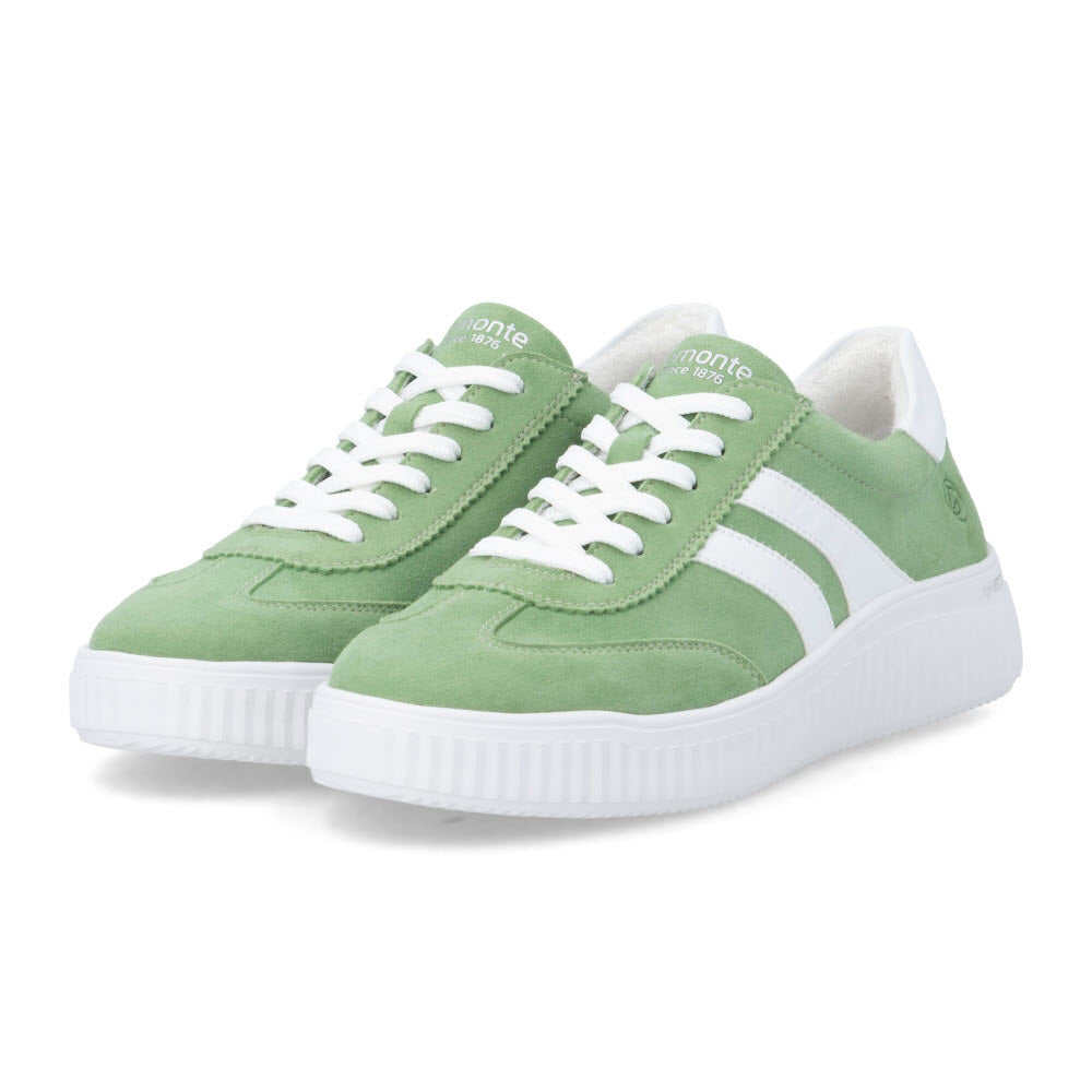 REMONTE SNEAKER T TOE GREEN WHITE - WOMENS