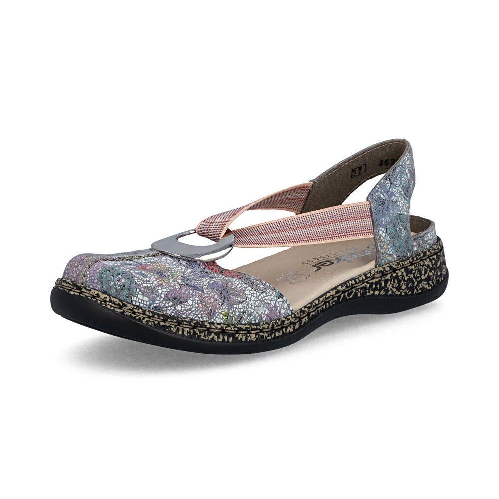 RIEKER STRETCH STRAP LOOP MARY JANE BLUE MULTI - WOMENS