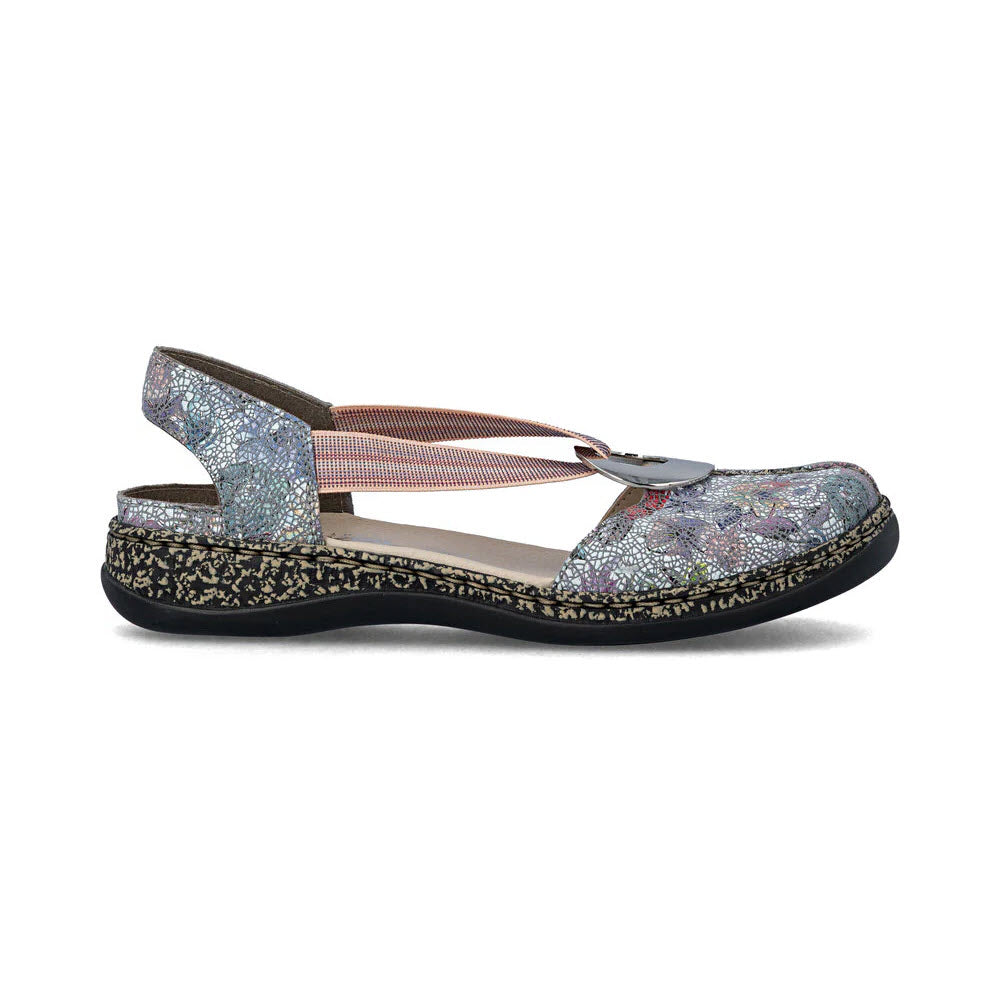 RIEKER STRETCH STRAP LOOP MARY JANE BLUE MULTI - WOMENS