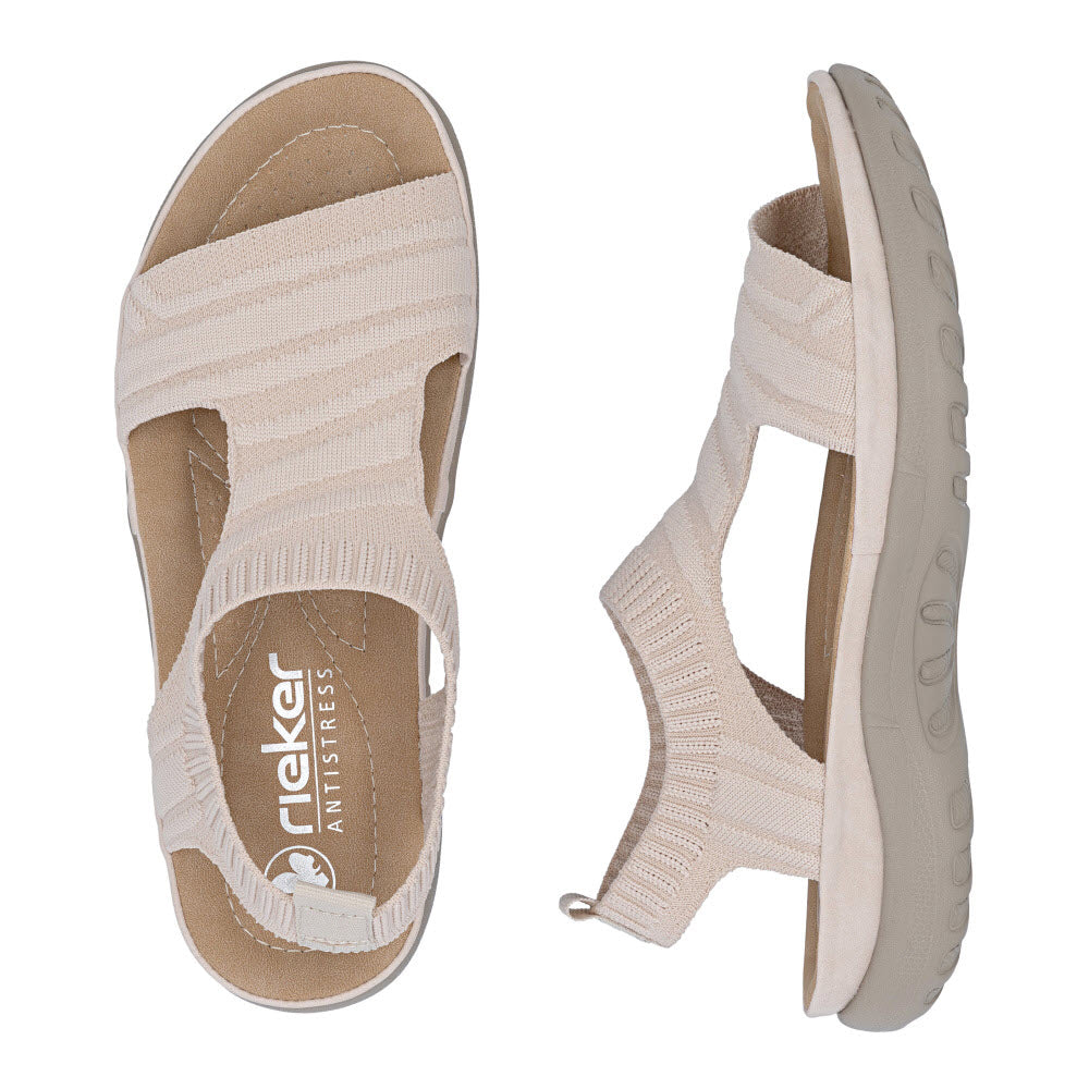 RIEKER STRETCH KNIT SANDAL TAUPE - WOMENS
