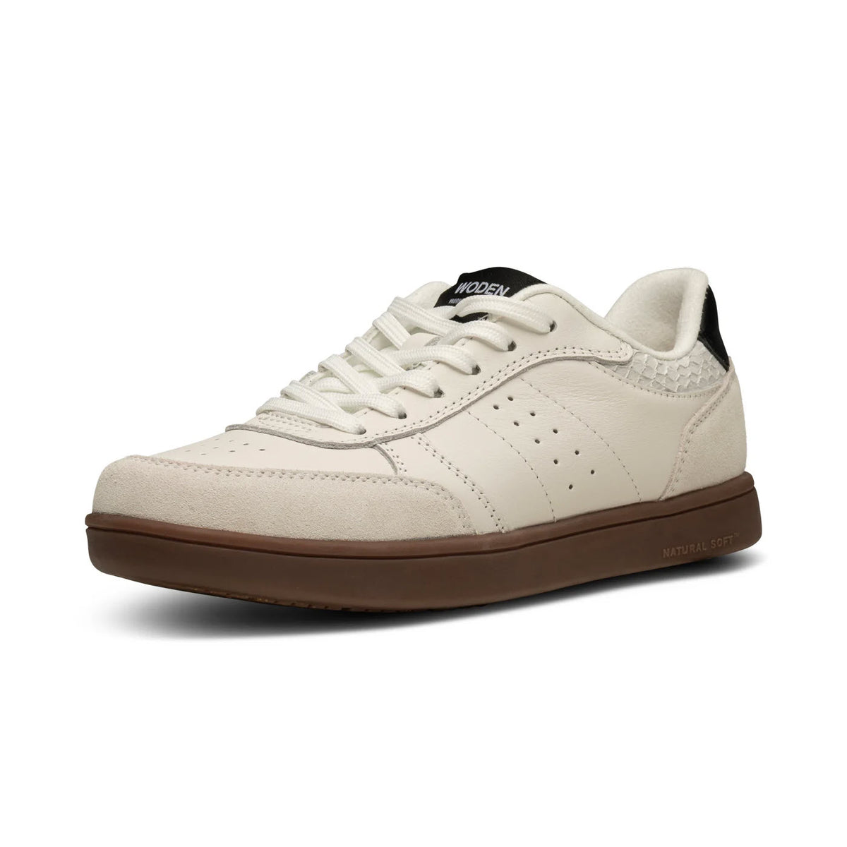 WODEN BJORK MIXED SNEAKER BLANC BLACK - WOMENS