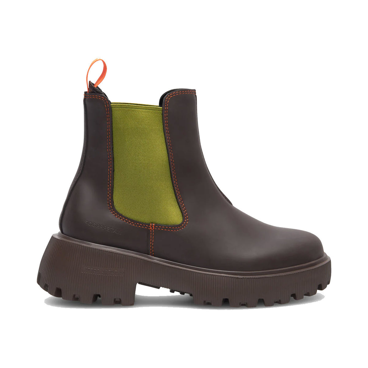 WODEN AYA WATERPROOF ANKLE BOOT CHOCOLATE BAMBUS GREEN - WOMENS