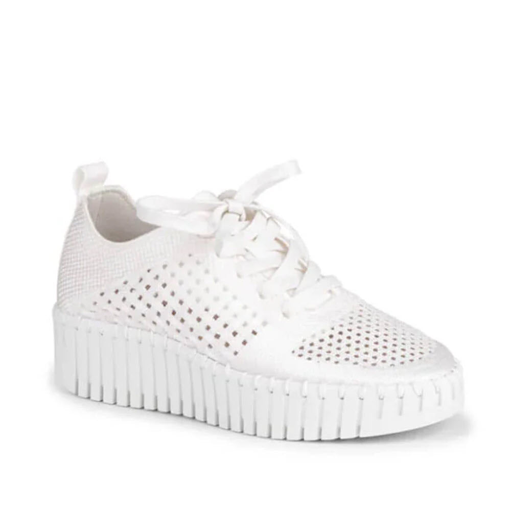 LINES OF DENMARK ILSE JACOBSON TULIP PLATFORM LACE WHITE - WOMENS