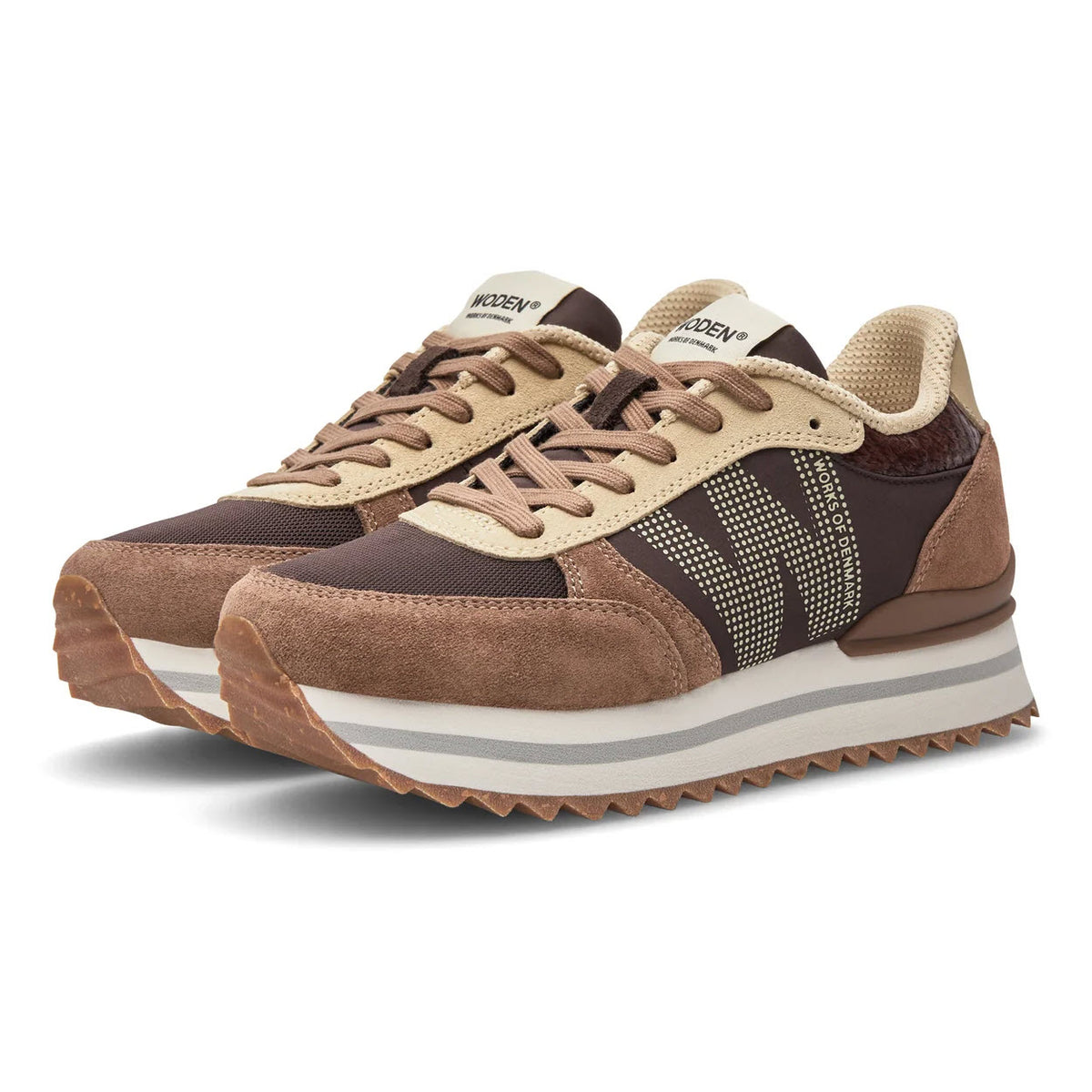 WODEN RONJA PLATEAU SNEAKER CHOCOLATE MULTI - WOMENS