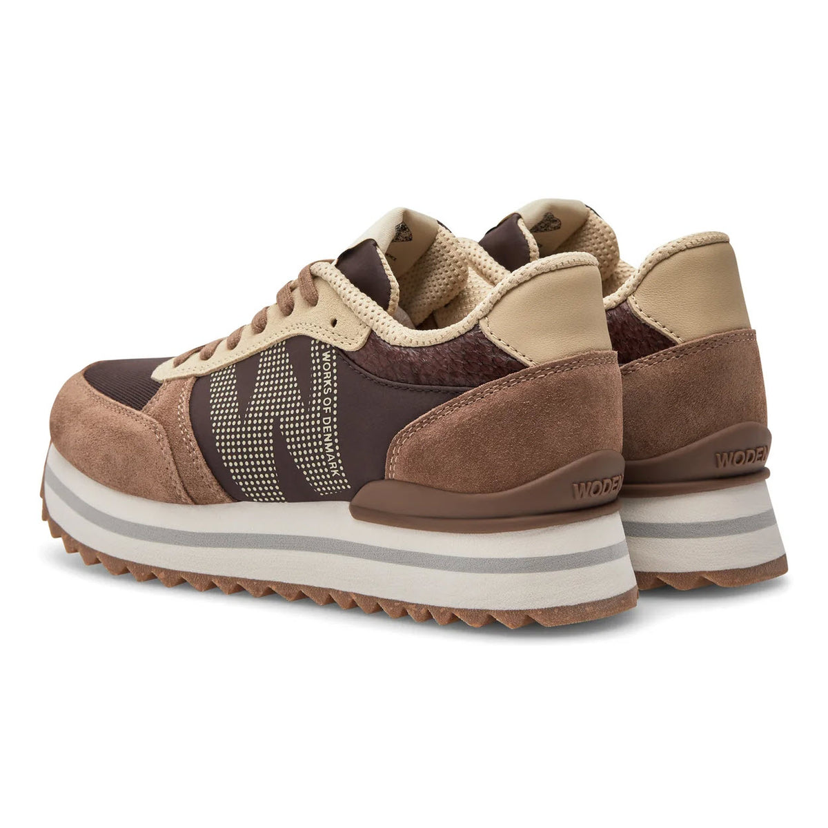WODEN RONJA PLATEAU SNEAKER CHOCOLATE MULTI - WOMENS