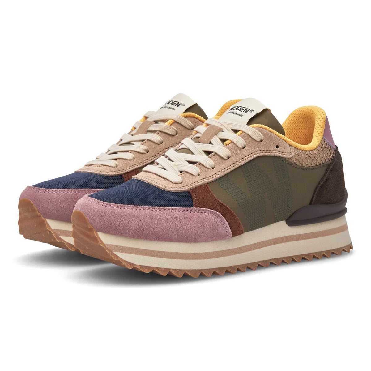 WODEN RONJA PLATEAU SNEAKER DARK ALGAE MULTI - WOMENS
