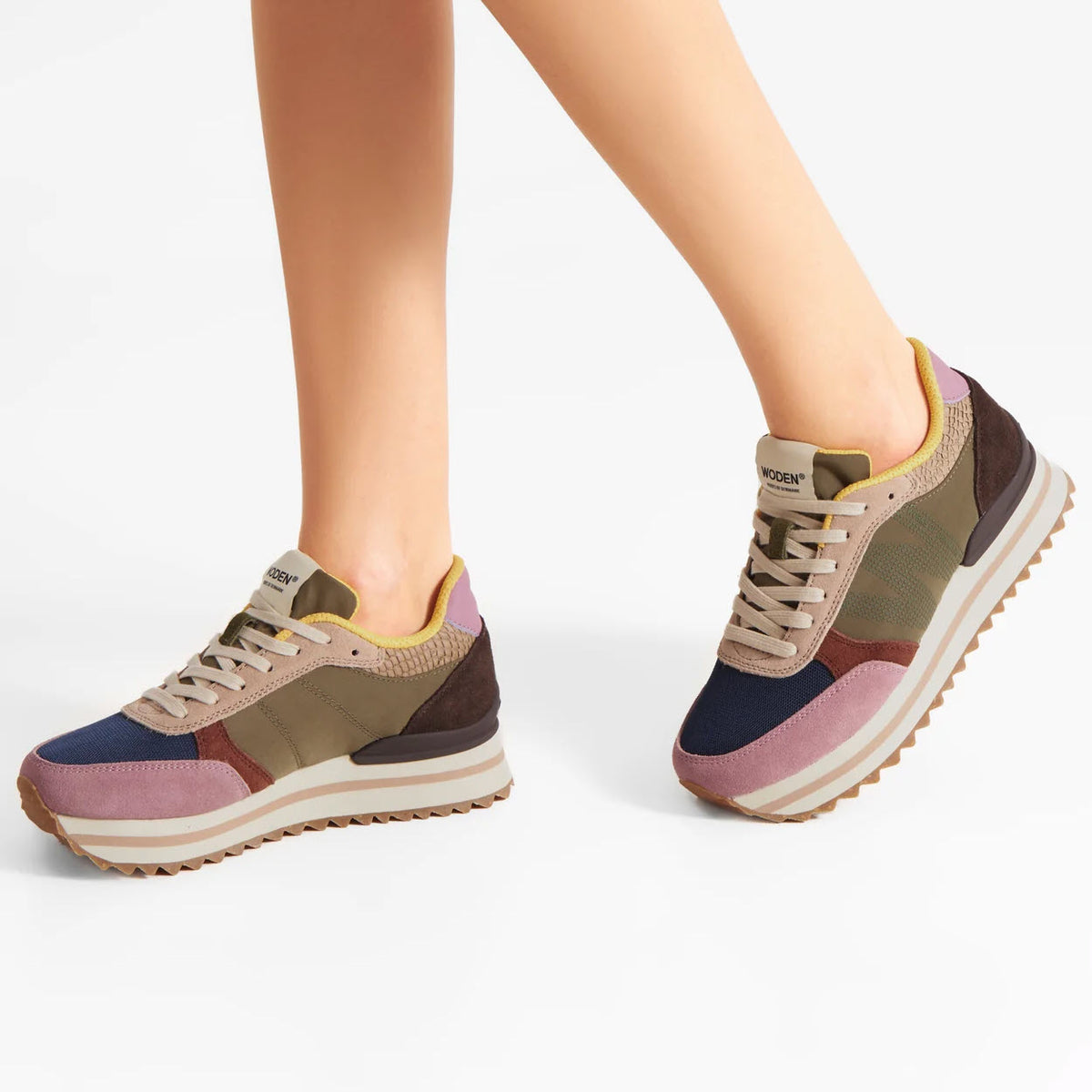 WODEN RONJA PLATEAU SNEAKER DARK ALGAE MULTI - WOMENS