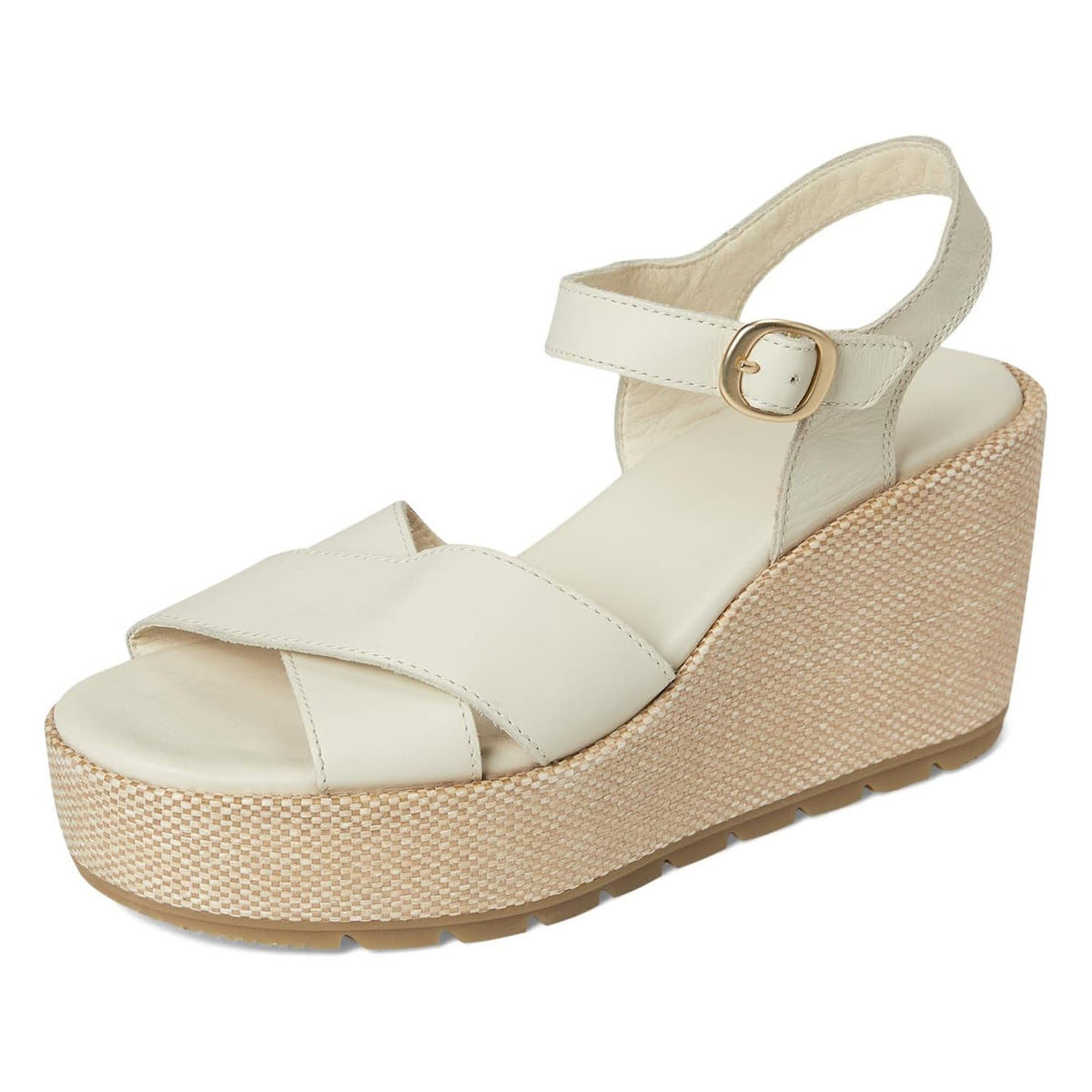 SOREL SUNPEAK WEDGE ANKLE STRAP CHALK - WOMENS