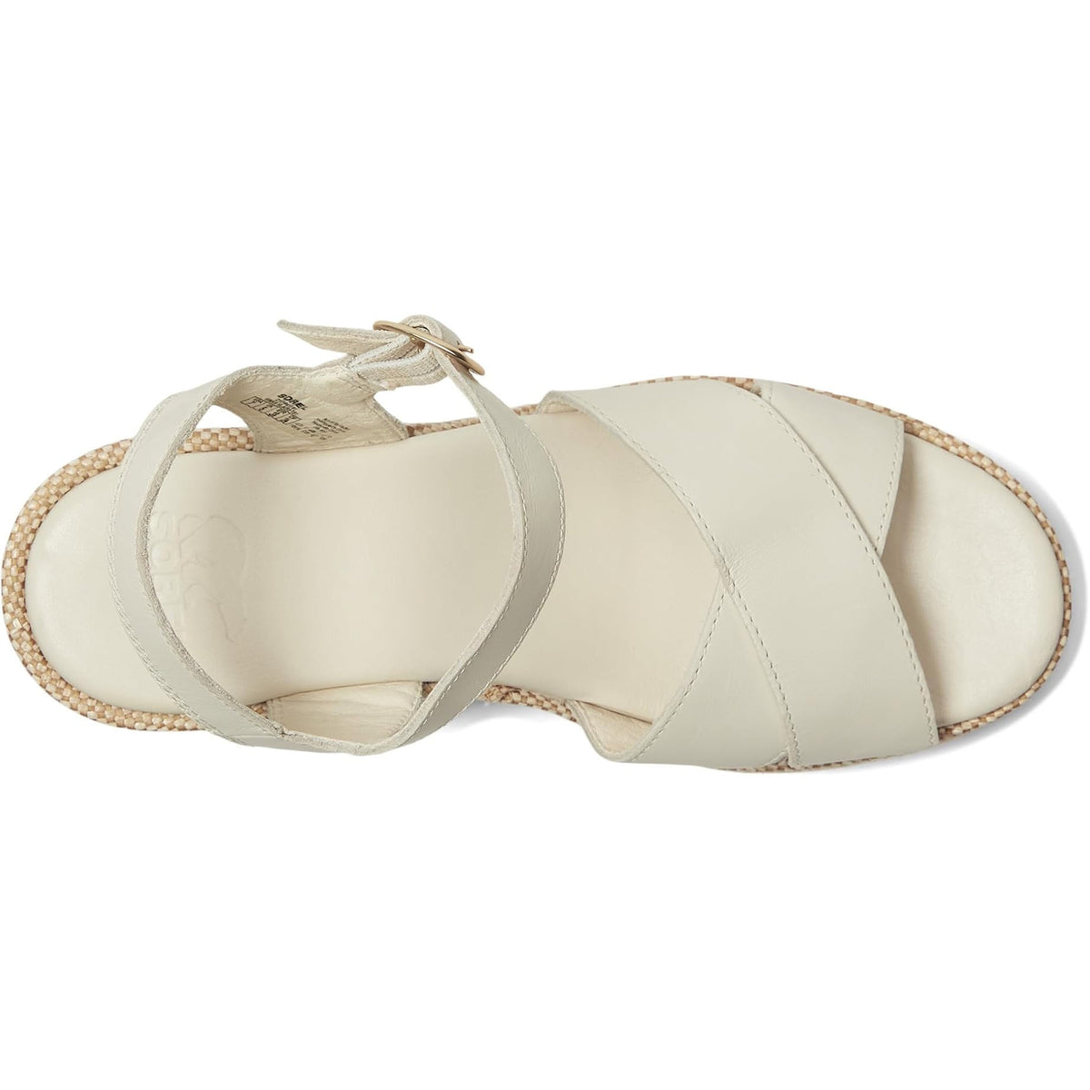 SOREL SUNPEAK WEDGE ANKLE STRAP CHALK - WOMENS