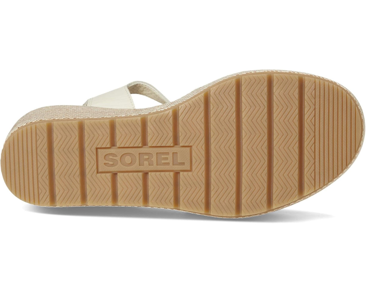 SOREL SUNPEAK WEDGE ANKLE STRAP CHALK - WOMENS