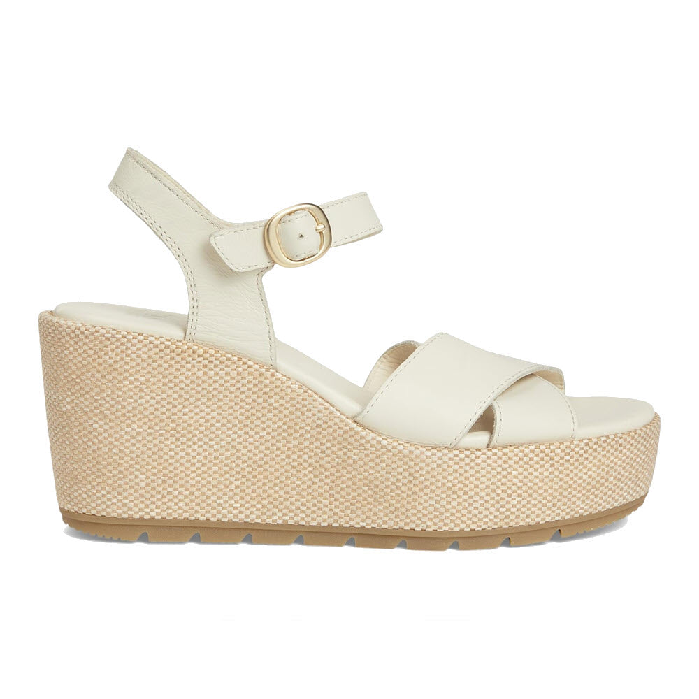 SOREL SUNPEAK WEDGE ANKLE STRAP CHALK - WOMENS