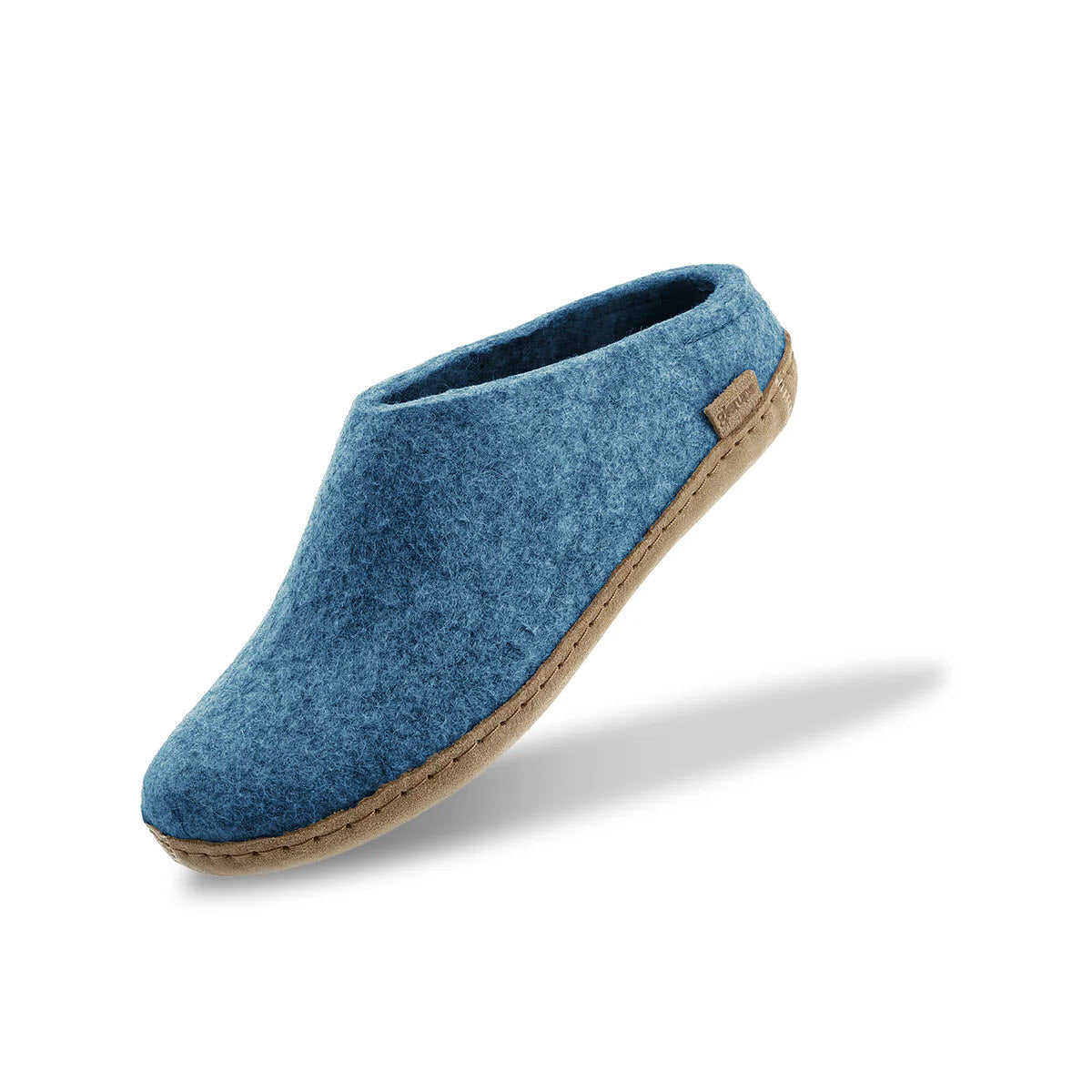 GLERUPS SLIP-ON LEATHER SOLE PETROL - WOMENS
